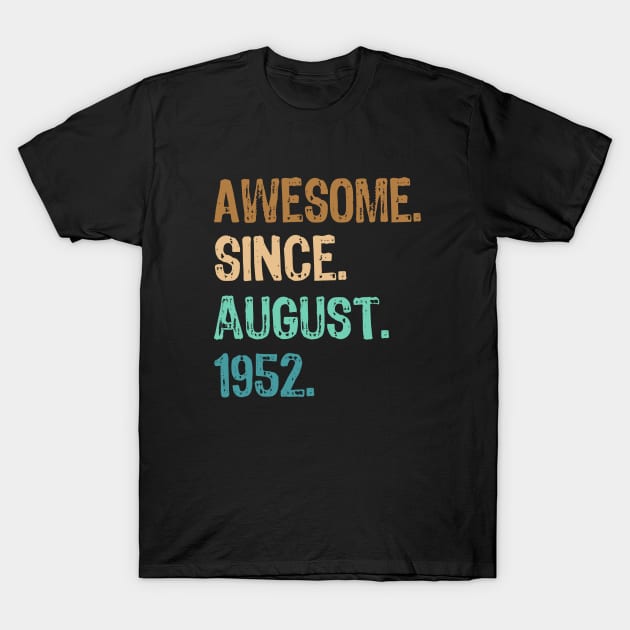 Born in August 1952 T-Shirt by Yasna